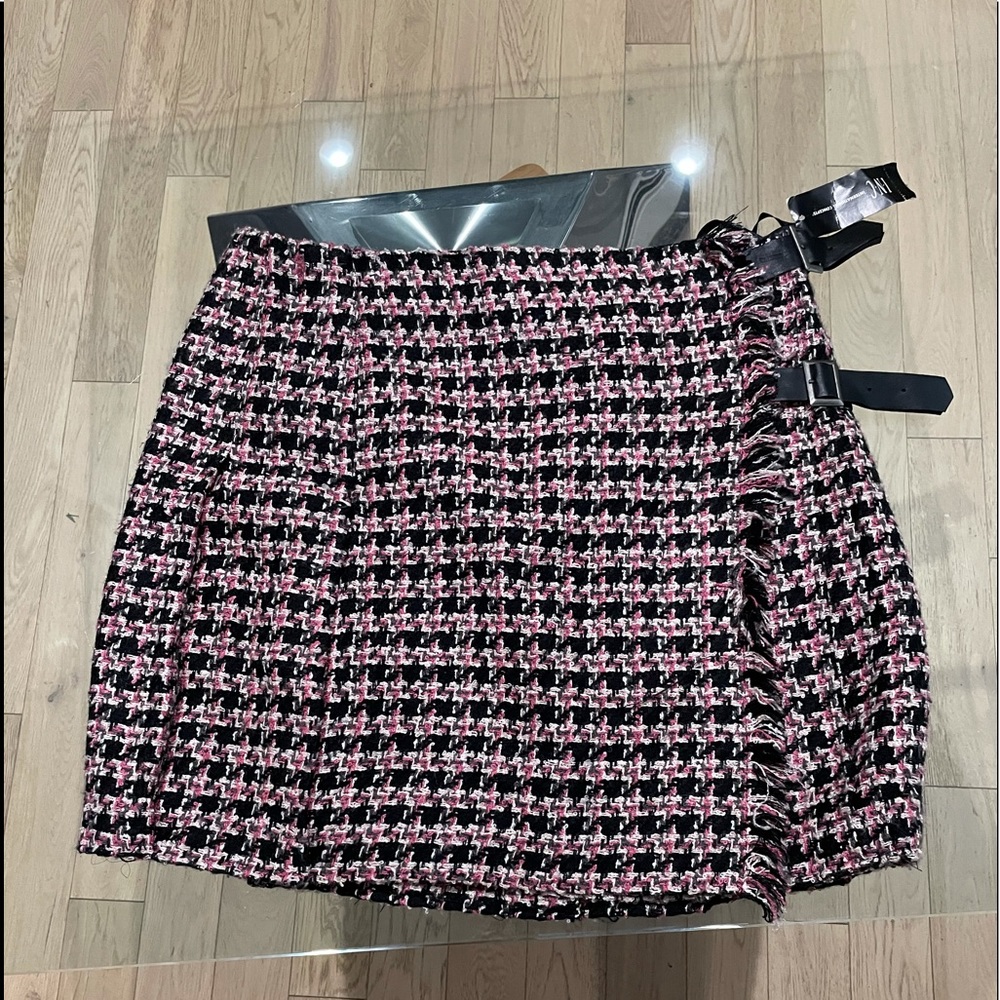Tweed wrap skirt